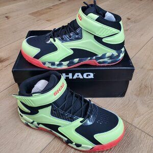 Shaq Motivate S E Boys Size 6 Y Basketball High Top Sneakers School Black Green